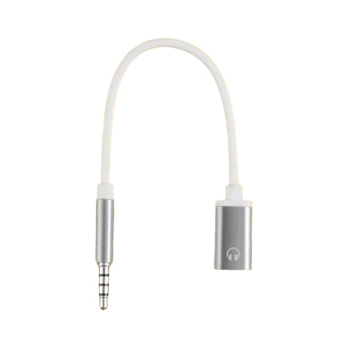 Adaptateur de prise casque 3.5mm mâle vers Type C-Argent
