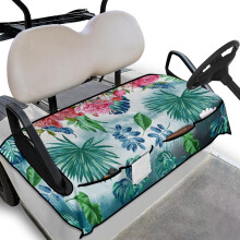 Golfwagen-Sitzbezüge mit Palmenblattmuster und 4 Taschen