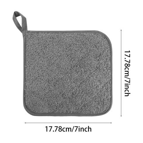 Conjunto de 4 pegadores de panela de algodão resistentes ao calor, 18 cm (7 polegadas). 1