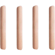 Poignées de meuble en bois massif, 4 pièces, entraxe de 128 mm