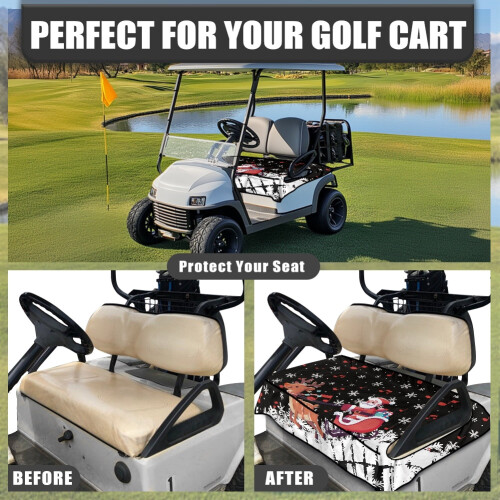 Golfbilsöverdrag med renmotiv 2