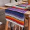Chemin de table rayé en coton violet 70x40 pouces 2