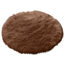 Tapis rond en peluche shaggy 40 cm
