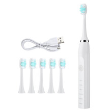 Electric Toothbrush for Adults Soft Bristles 6 Brush Heads