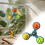 Interactive Parrot Toy with Chewable Bells and Rotating 2