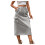 Dames denim utility rok met elastische taille, A-lijn minirok 2