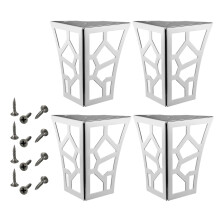 Picioare de mobilă din metal rezistent (picioare pentru dulapuri și canapele), 4 bucăți, inclusiv șuruburi