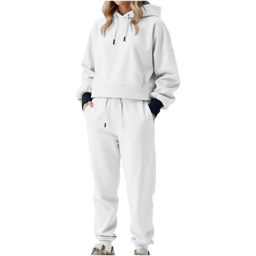 Completo da donna in spugna giapponese, 2 pezzi oversize 1