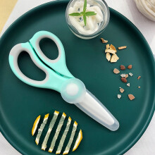 Ciseaux à aliments pour bébés en céramique, portables et résistants (1 paire).