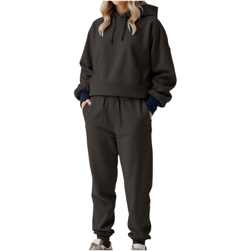 Completo da donna in spugna giapponese, 2 pezzi oversize 1