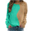Felpa da donna a blocchi di colore, girocollo, maniche raglan 5