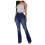 Dames denim micro trompetbroek met hoge taille 2