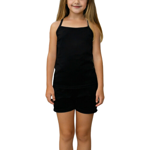 Mädchen-Baumwollpyjama-Set, ärmelloses Top und Shorts