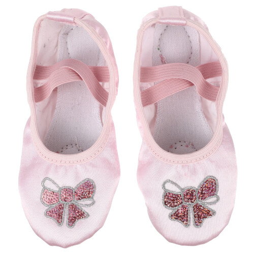 Scarpette da ballo per bambini, rosa, con suola antiscivolo, comode, 1 paio