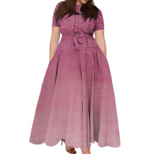 Rochie leagăn cu imprimeu floral pentru femei, roz, 5XL