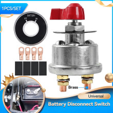 Interruptor de desconexão de bateria principal com tampa vermelha 300A 12V/24V