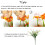 Künstliche Gänseblümchen-Chrysanthemen, orange, 6er-Pack, farbecht 7