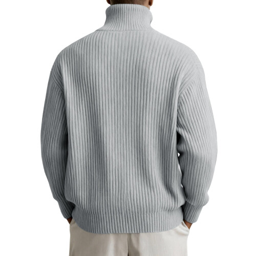 Herren-Strickjacke in lockerer Passform, grau, XL 2