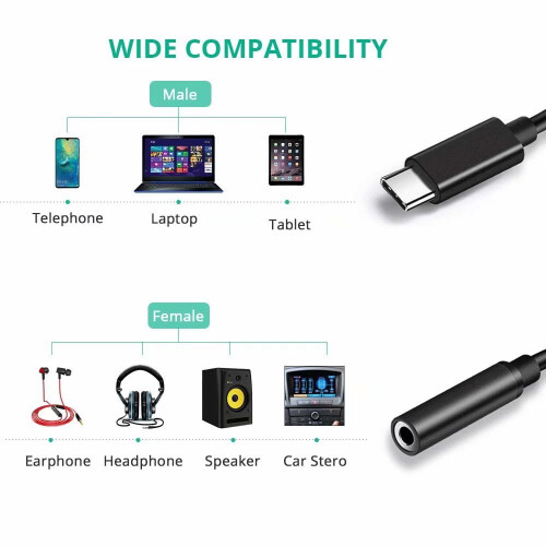 USB-C til 3,5 mm lydadapter, sort 2
