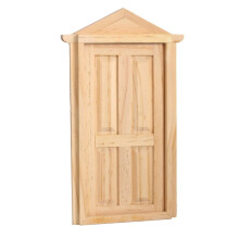Porta esterna in miniatura non verniciata a 4 pannelli