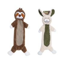 TETOU Quietschspielzeug für Hunde, knisternd, ohne Füllung, 2er-Pack, Hase