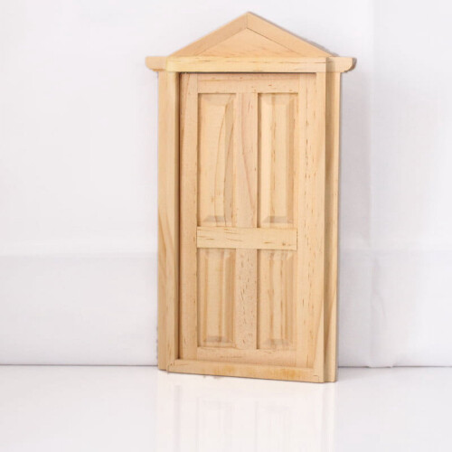 Miniature yderdør umalet 4-panelet 2