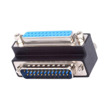 Adaptador DB25 macho a hembra LPT AES/EBU en ángulo de 90