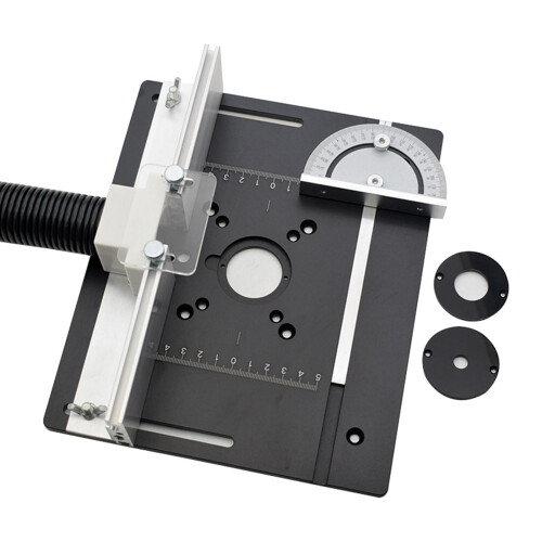 Aluminum Router Table Insert Plate with Backer Ruler
