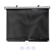 Solskærm til bil Rullegardin PVC 15,75" x 23,62" Sort