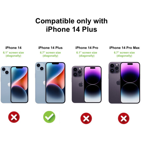 iPhone 14 Plus Hülle mit Displayschutzfolie, grün, stoßfest 1