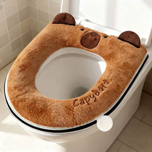 Housse de siège de toilette Capybara douce et confortable (1 pièce)