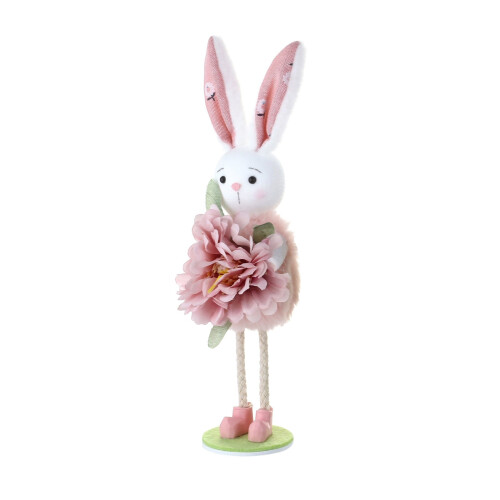Easter standing rabbit decor fabric floral tabletop