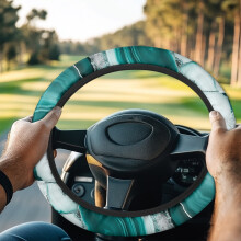 Stuurwielhoes voor golfkar met marmerpatroon (universeel)
