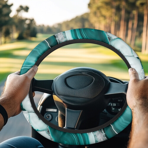 Lenkradbezug für Golfwagen mit Marmormuster (universell)