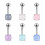 Acrylic Belly Button Rings Banana Barbell 6 Pcs 1
