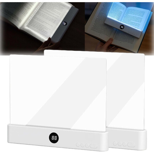 Lampe de lecture LED rechargeable, 3 couleurs, 10 niveaux de luminosité