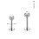 Crystal Lip Labret Studs Set 12 pcs 16G 3
