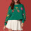 Damen-Weihnachts-Glocken-Sweatshirt aus Polyester, lang 1