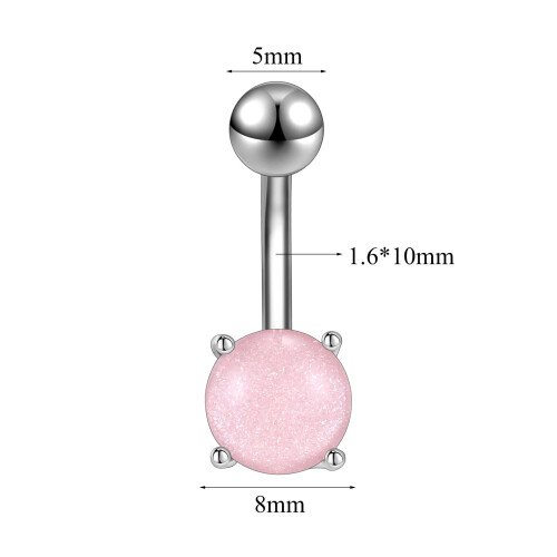 Acrylic Belly Button Rings Banana Barbell 6 Pcs 2