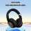 Bluetooth 5.3 Over-Ear Hörlurar Svarta Vikbara 5