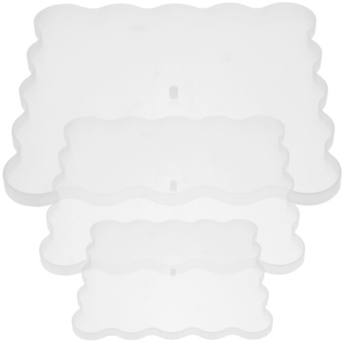 White Silicone Epoxy Resin Molding Trays 3 pcs 1