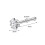 CZ nose studs stainless steel bone shape 8 pcs 2