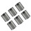 Empty Paint Tins with Lids Silver 8 x 8 x 7.5 cm 6 pcs 1