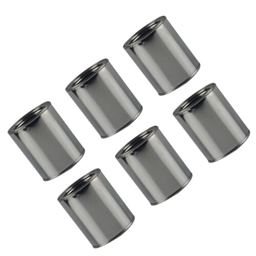 Empty Paint Tins with Lids Silver 8 x 8 x 7.5 cm 6 pcs