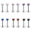 Labret Lip Studs Set 12 Pieces 16G 1