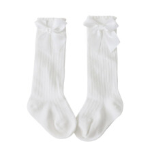 Toddler Baby Socks Soft Cotton Lace Bow White One Size