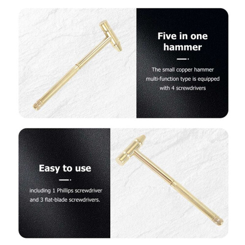 Multi-Function Small Hammer, Small Hammer, Small Hammer, 5-In-1 Hammer with Small Screwdriver 2