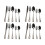 20-Piece Set, Stainless Steel Silverware Cutlery Set for 4, Unique Pattern Design, Includes Dinner Knives 1