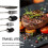 20-Piece Set, Stainless Steel Silverware Cutlery Set for 4, Unique Pattern Design, Includes Dinner Knives 2