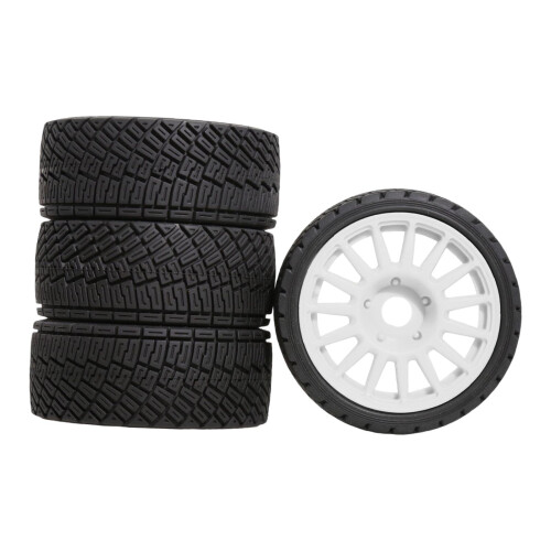Set roți și anvelope RC Hex4Pieces alb 2
